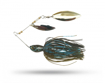 Fin Custom Double Perch Spinnerbaits - Blue Craw